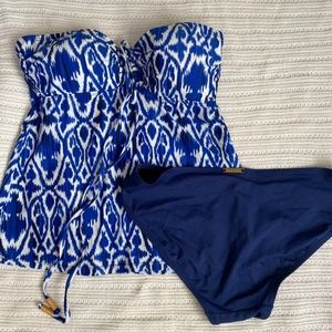 Ralph Lauren Polo Tankini bathing suit blue